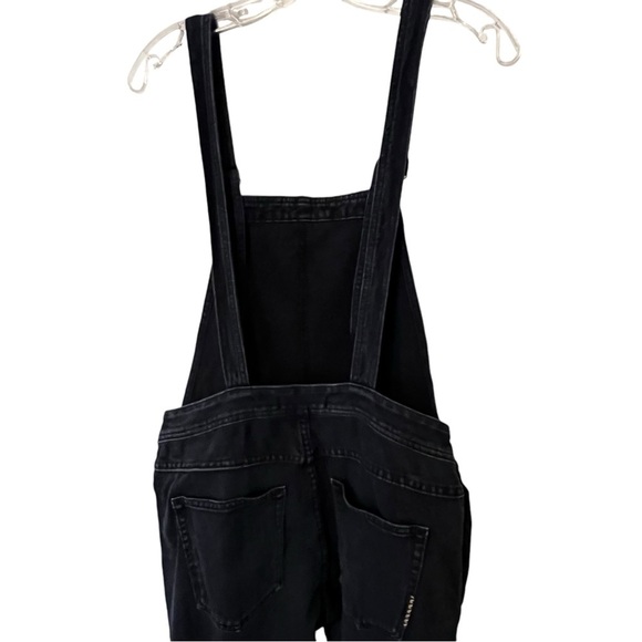 Neuw Sister Ray Overalls in Black 6 raw hem punk goth relaxed slouchy - Picture 4 of 13